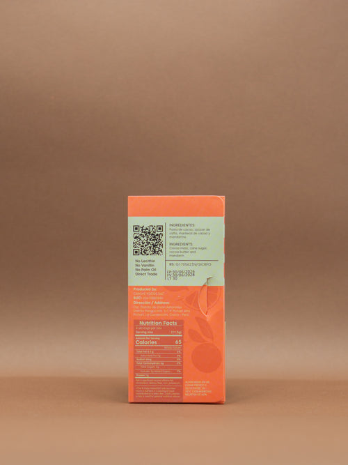 Chocolate 60% con mandarina (45gr) - Juan Laura