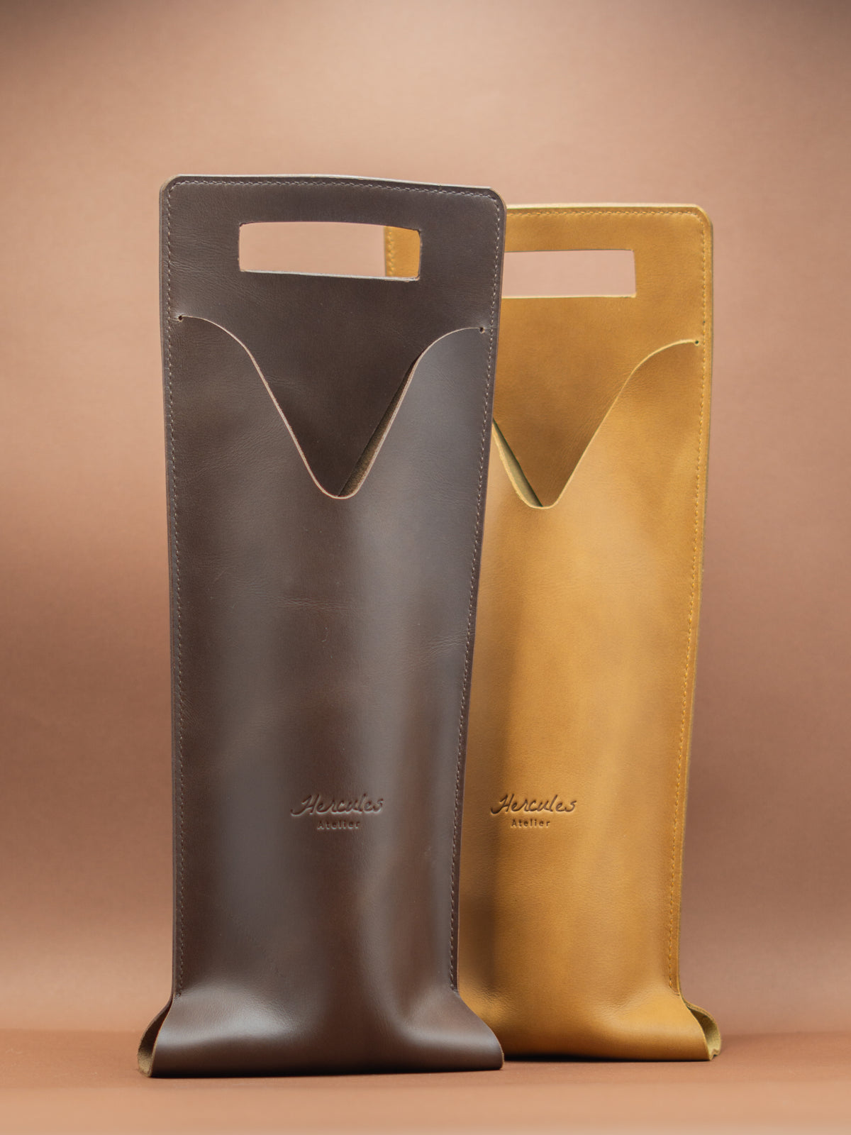 Porta vino de cuero - Hércules Atelier