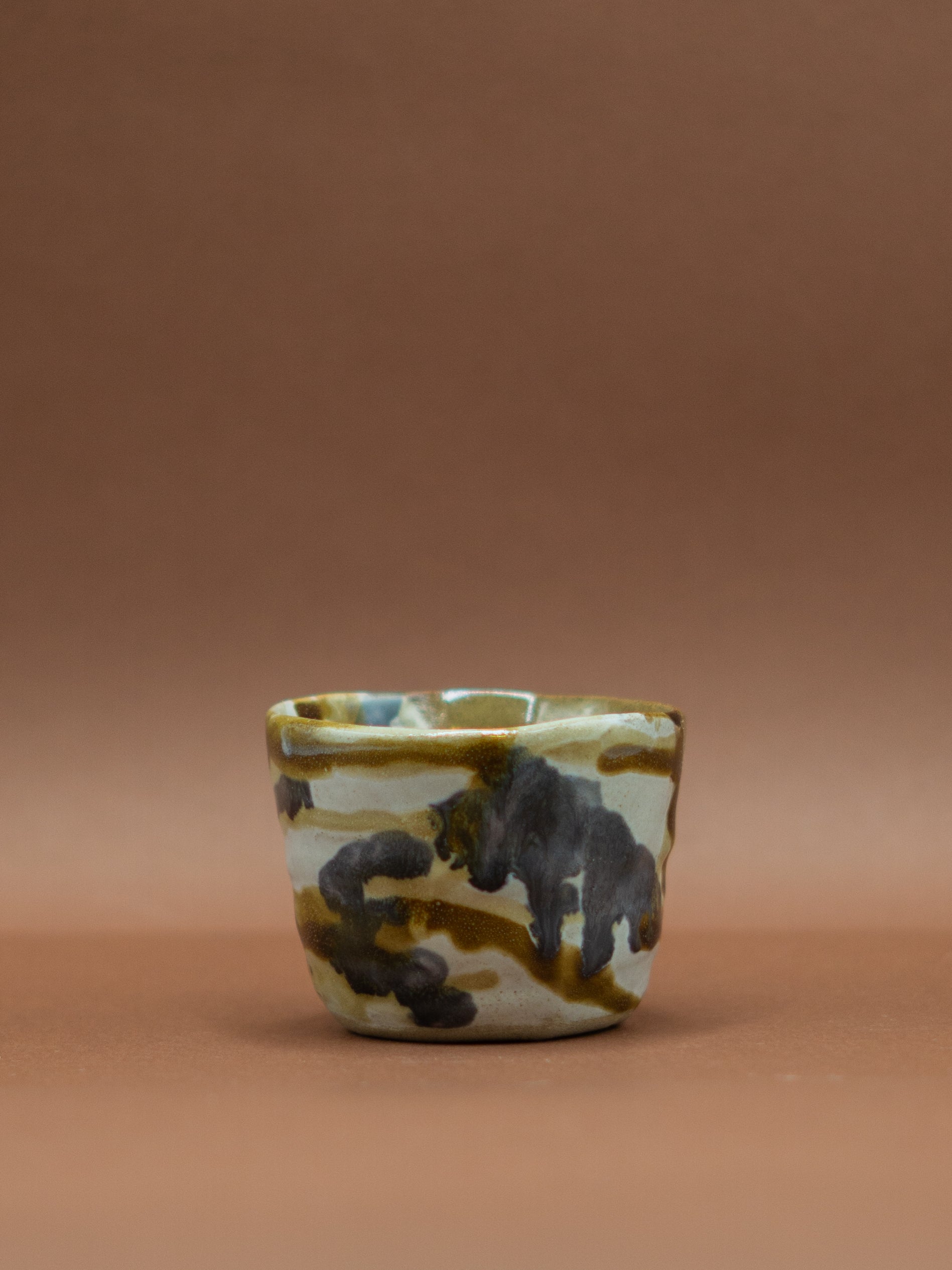 taza espresso celeste pajaro loco